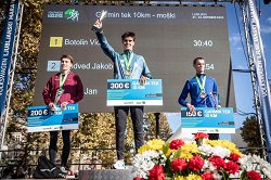 Vid Botolin, študent FSD, zmagovalec 28. Ljubljanskega maratona na razdalji 10km.